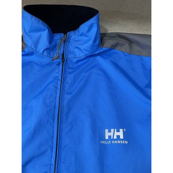 Helly Hansen Jacket Mens X-Large Blue Gray Full Zip Coat Removable Sleeves - Picture 10 of 14